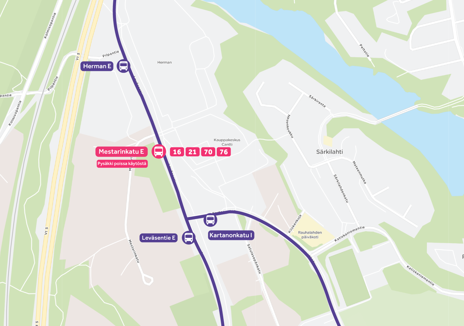Leväsentien työmaa